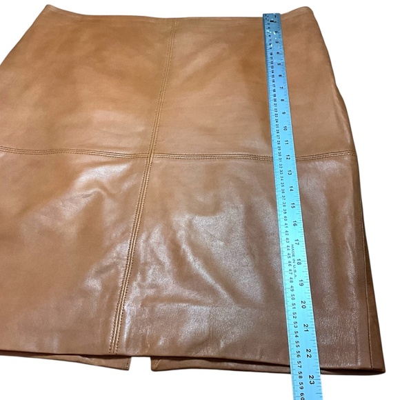 RALPH LAUREN Black Label 100% Genuine Lamb Leather Fully Lined Pencil Skirt Sz12 - Picture 7 of 10